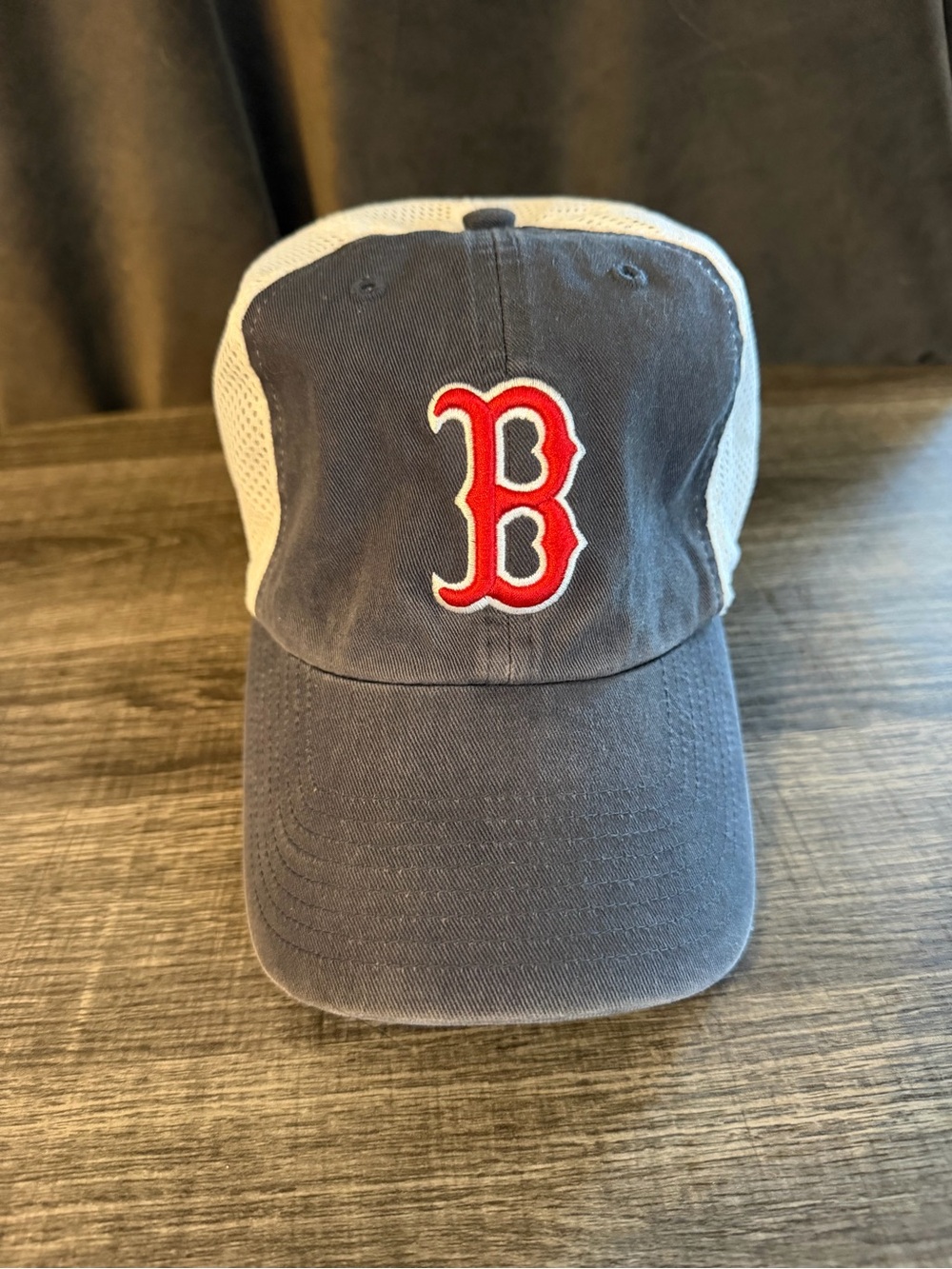 Boston Red Sox Navy & White Mesh Back Baseball Hat